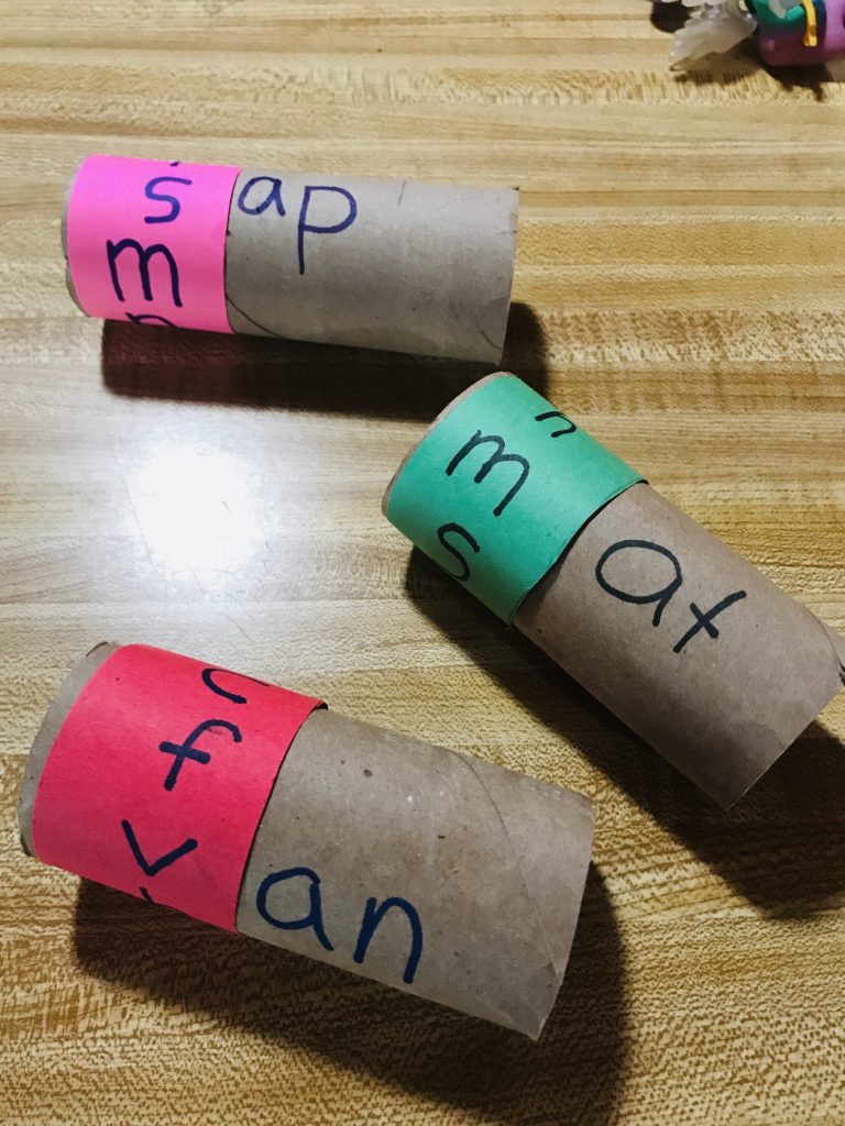 Word Family Toilet Paper Rollers