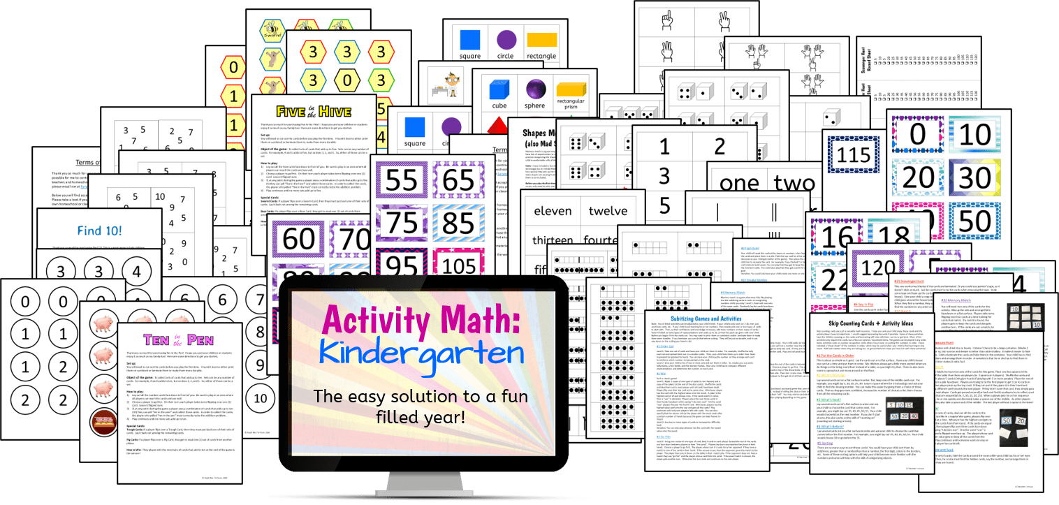 Product Image1-min Activity Math Kindergarten Product Bundle Image